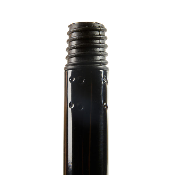Restaurantware Clean Tek Professional Black Steel Angled Broom Handle - Threaded - 48" - 1 Count Box