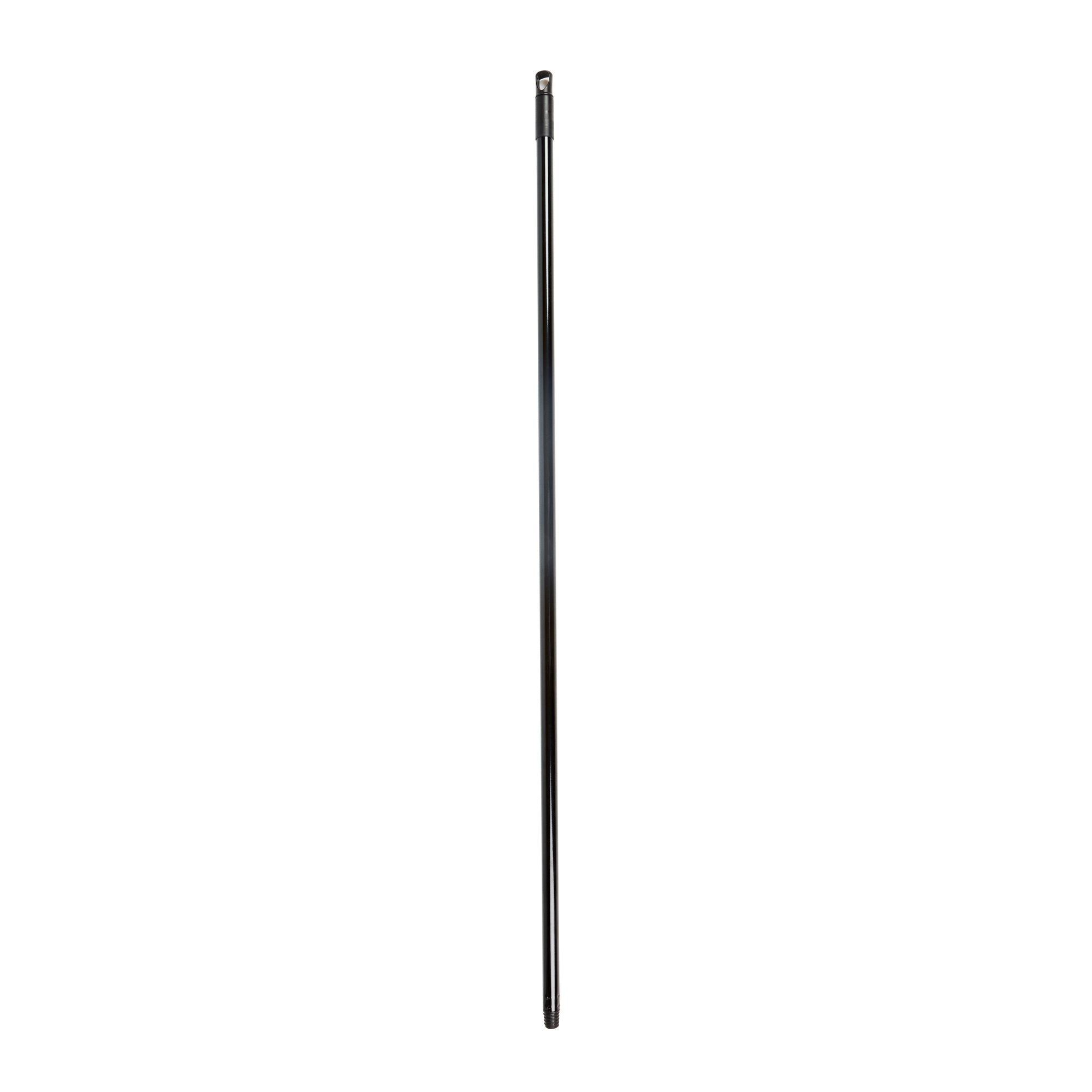 restaurantware Clean Tek Professional Black Steel Angled Broom Handle - Threaded - 48" - 1 count box