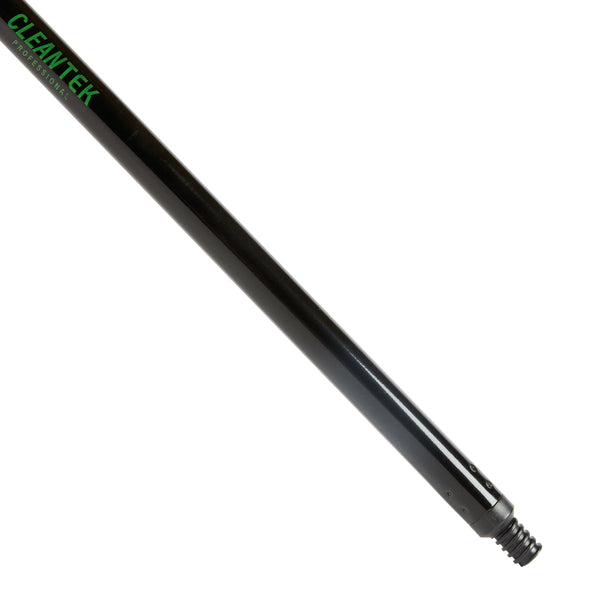 Restaurantware Clean Tek Professional Black Steel Wide Angled Broom Handle - Threaded - 48" - 1 Count Box