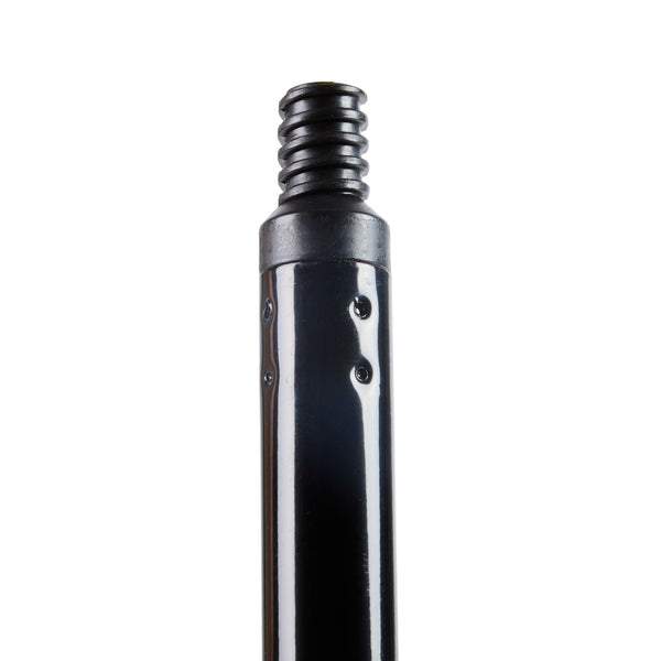 Restaurantware Clean Tek Professional Black Steel Wide Angled Broom Handle - Threaded - 48" - 1 Count Box