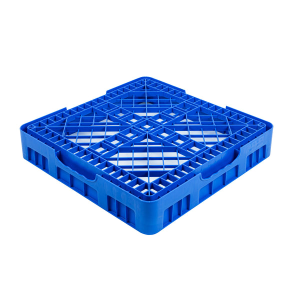 Restaurantware Clean Tek Professional Blue Base Rack - With Closed Sides - 19 3/4" X 19 3/4" X 4" - 1 Count Box
