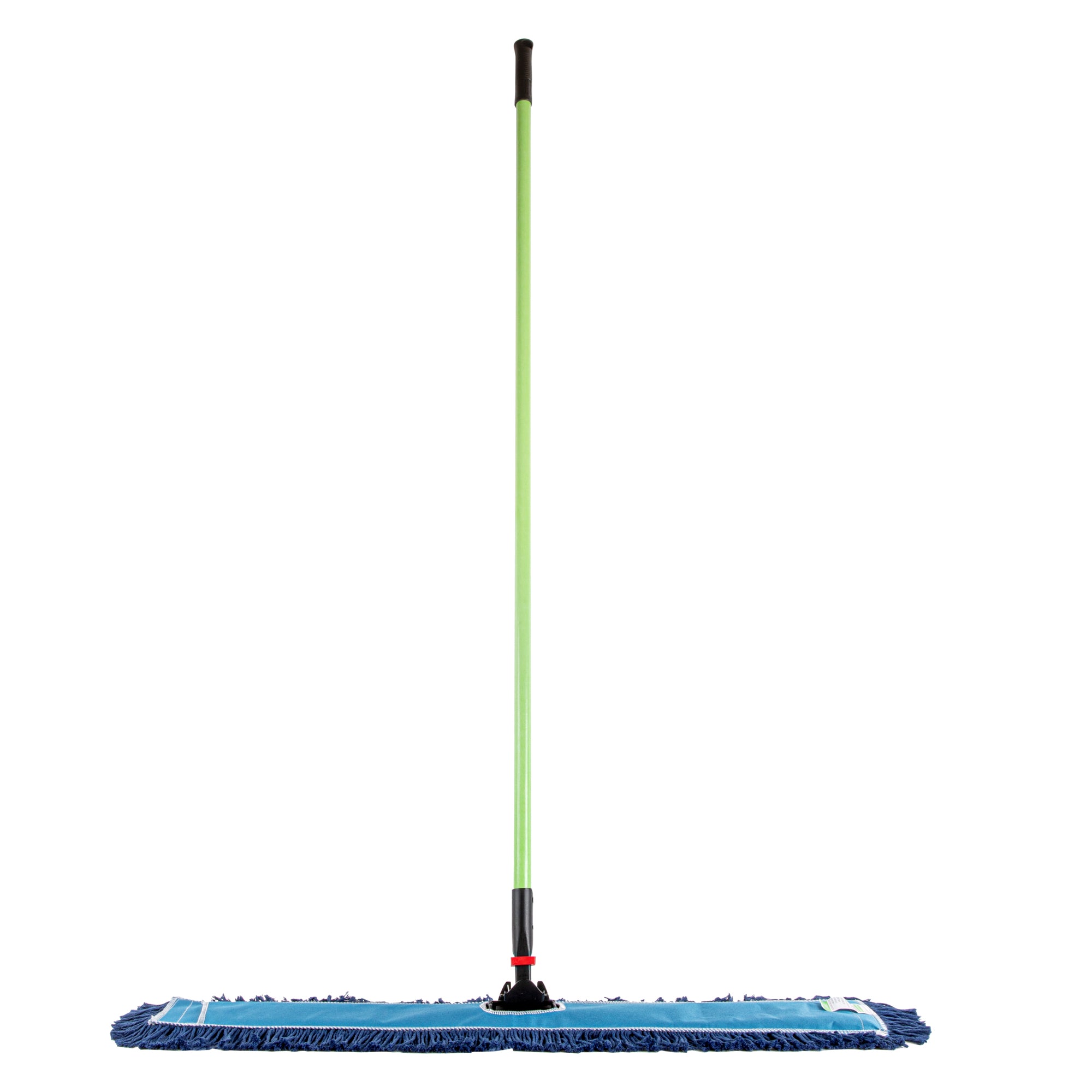 restaurantware Clean Tek Professional Blue Cotton-Poly Blend Dust / Dry Mop - with 64" Handle - 35 3/4" x 5" - 1 count box