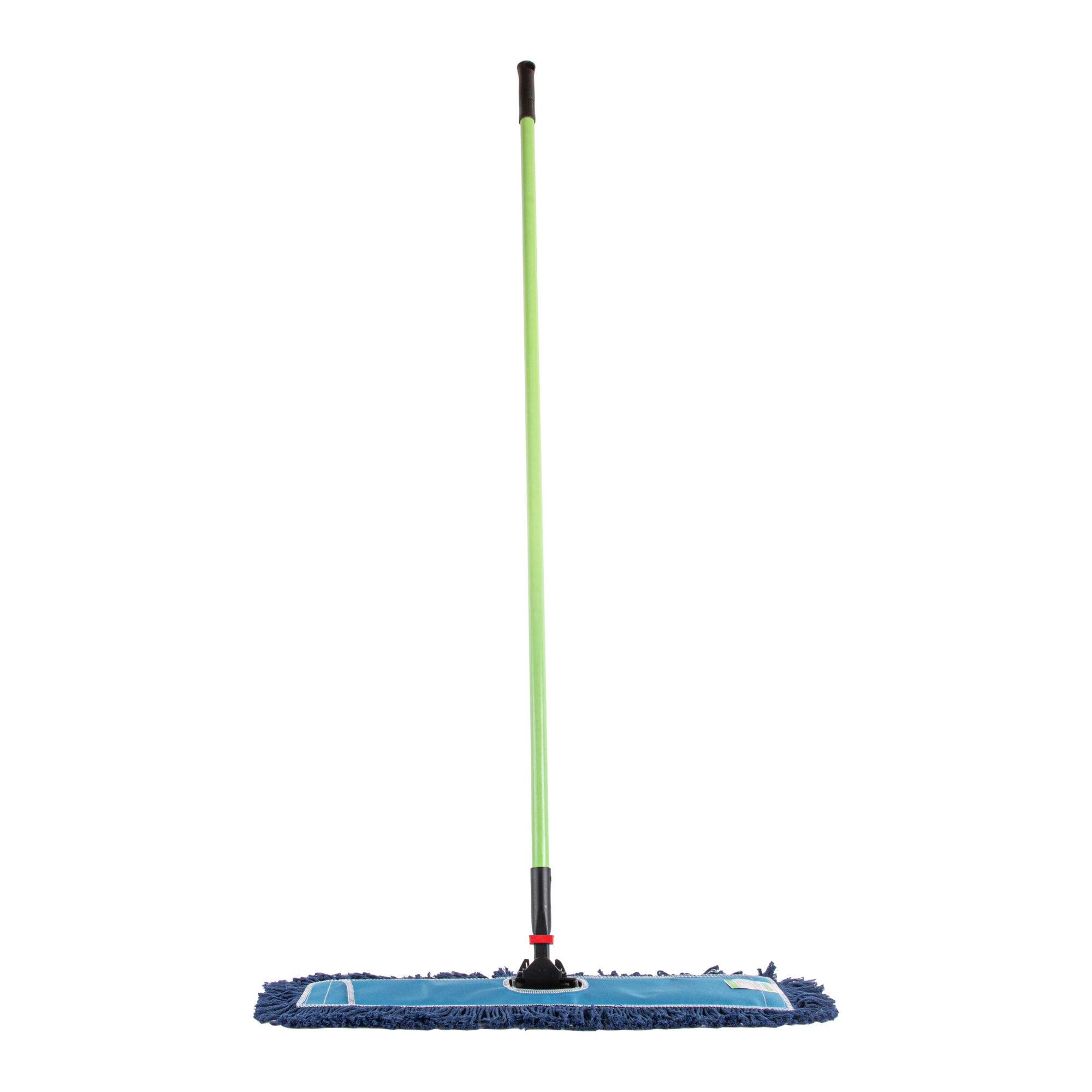 restaurantware Clean Tek Professional Blue Cotton-Poly Blend Dust / Dry Mop - with 64" Handle - 24" x 5" - 1 count box