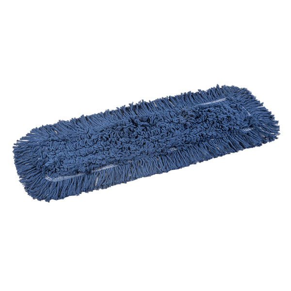 Restaurantware Clean Tek Professional Blue Cotton-Poly Dust Mop Head - 24" X 5" - 1 Count Box