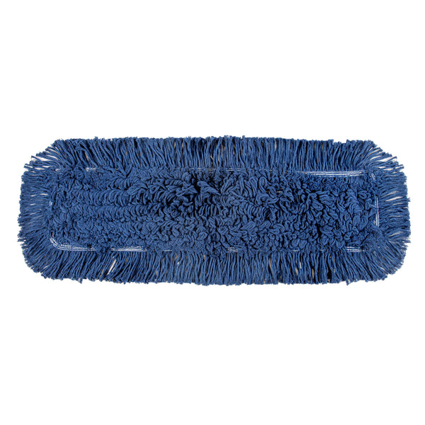 Restaurantware Clean Tek Professional Blue Cotton-Poly Dust Mop Head - 24" X 5" - 1 Count Box