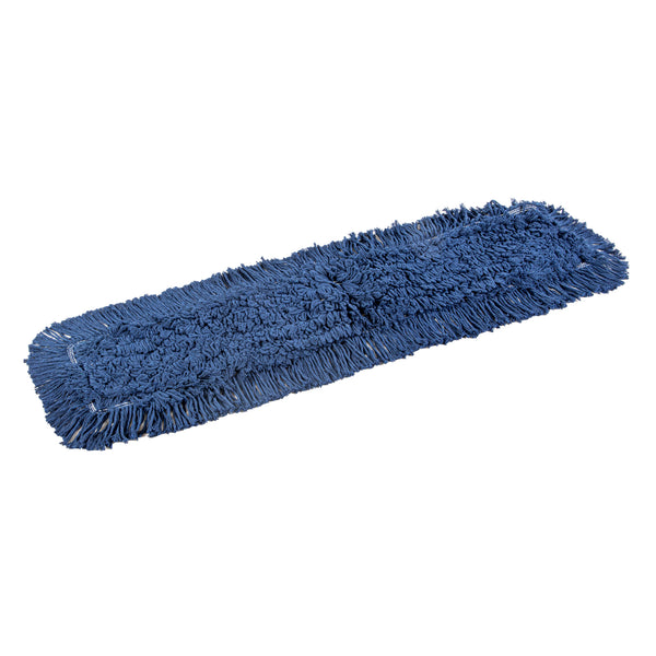 Restaurantware Clean Tek Professional Blue Cotton-Poly Dust Mop Head - 35 3/4" X 5" - 1 Count Box