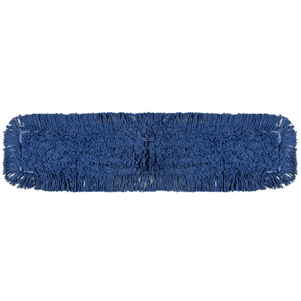 Restaurantware Clean Tek Professional Blue Cotton-Poly Dust Mop Head - 35 3/4" X 5" - 1 Count Box