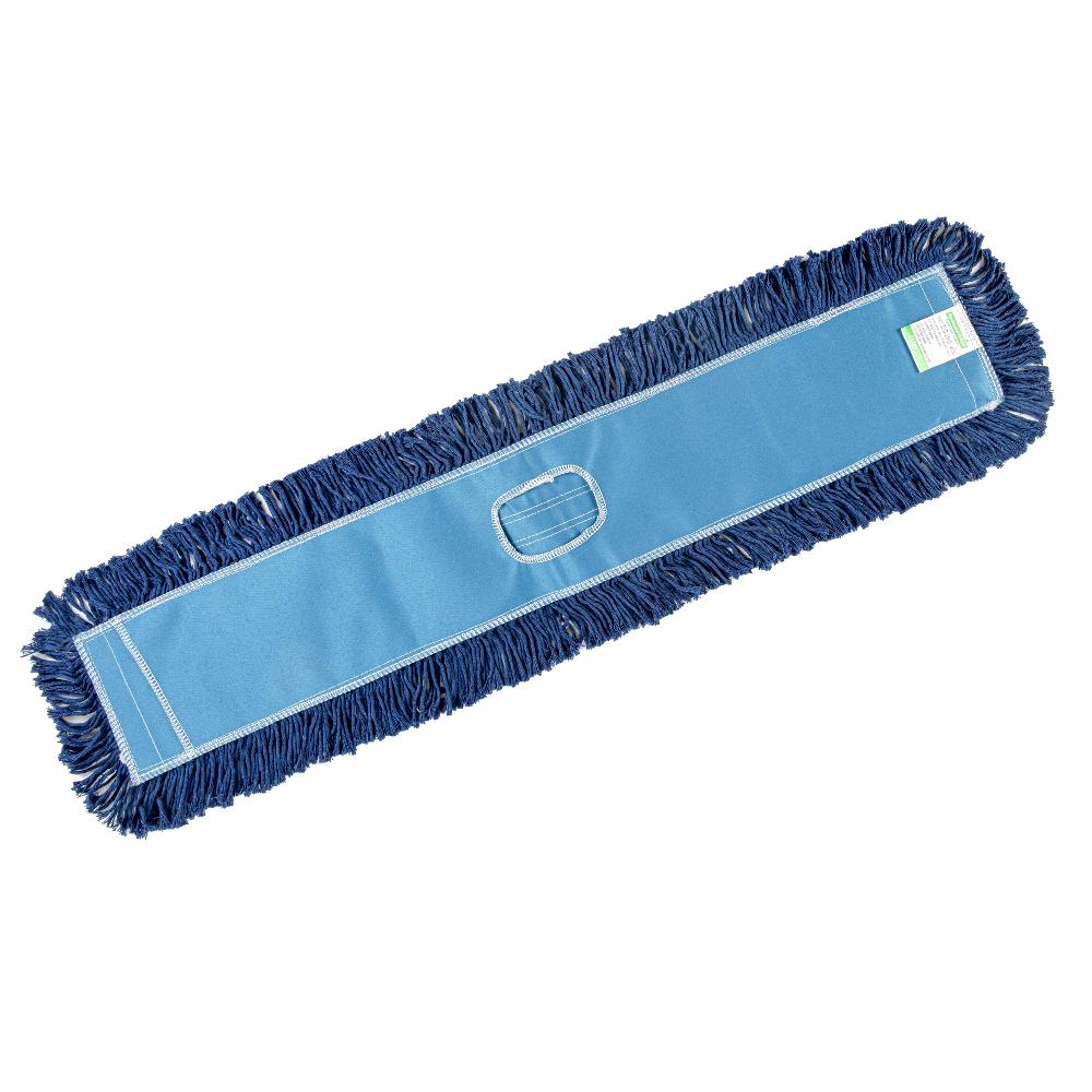 restaurantware Clean Tek Professional Blue Cotton-Poly Dust Mop Head - 35 3/4" x 5" - 1 count box