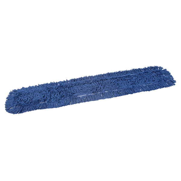 Restaurantware Clean Tek Professional Blue Cotton-Poly Dust Mop Head - 48" X 5" - 1 Count Box