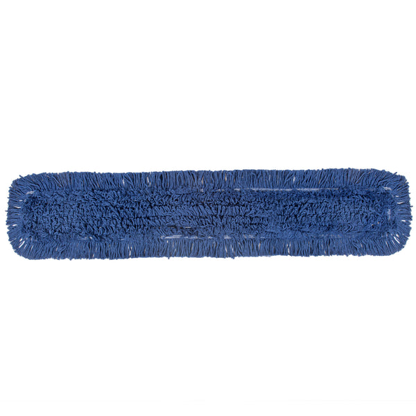 Restaurantware Clean Tek Professional Blue Cotton-Poly Dust Mop Head - 48" X 5" - 1 Count Box