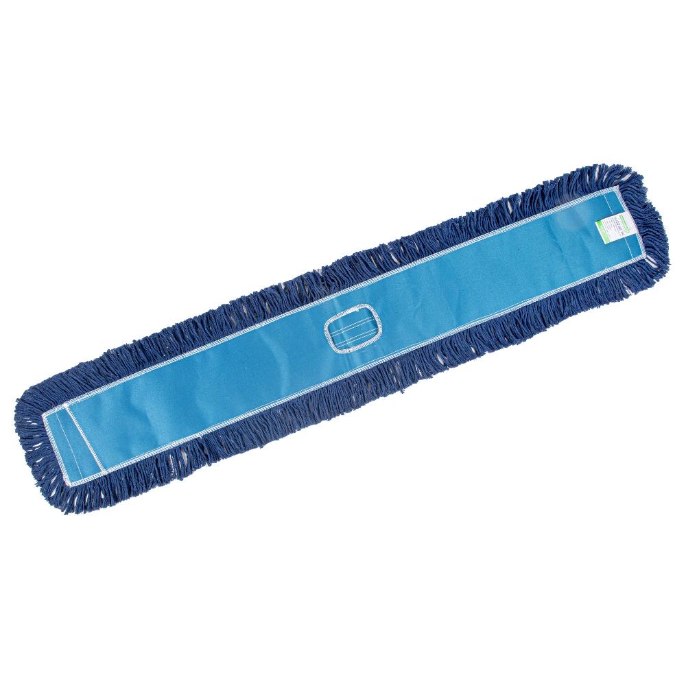 restaurantware Clean Tek Professional Blue Cotton-Poly Dust Mop Head - 48" x 5" - 1 count box