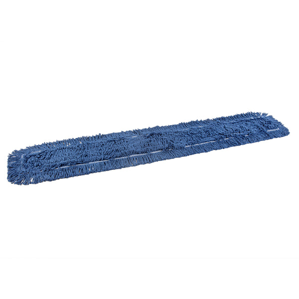Restaurantware Clean Tek Professional Blue Cotton-Poly Dust Mop Head - 59 3/4" X 5" - 1 Count Box