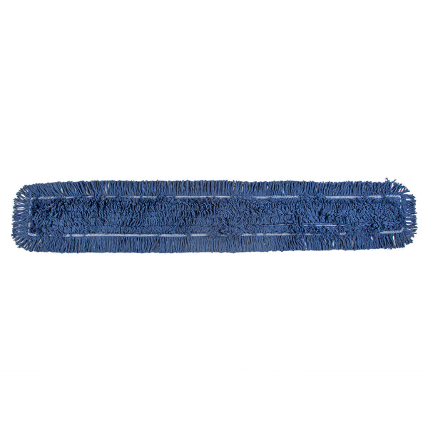 Restaurantware Clean Tek Professional Blue Cotton-Poly Dust Mop Head - 59 3/4" X 5" - 1 Count Box