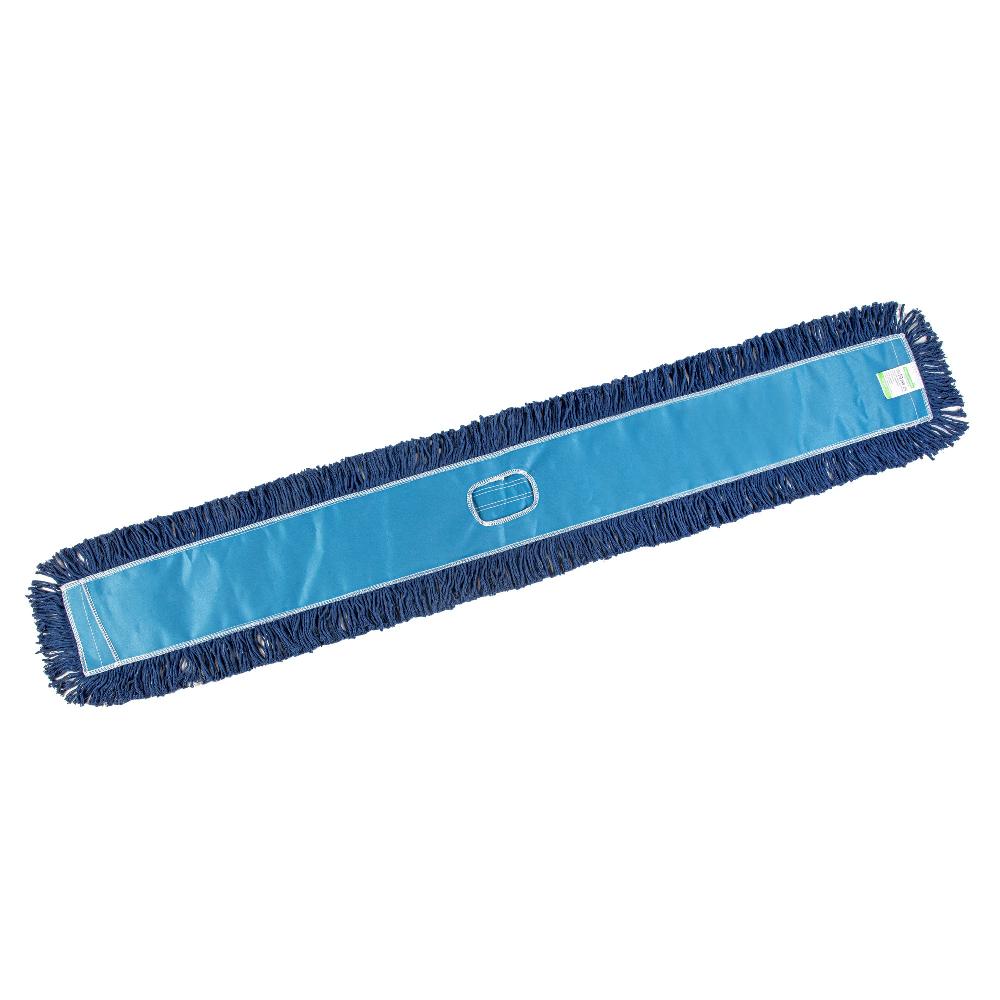 restaurantware Clean Tek Professional Blue Cotton-Poly Dust Mop Head - 59 3/4" x 5" - 1 count box