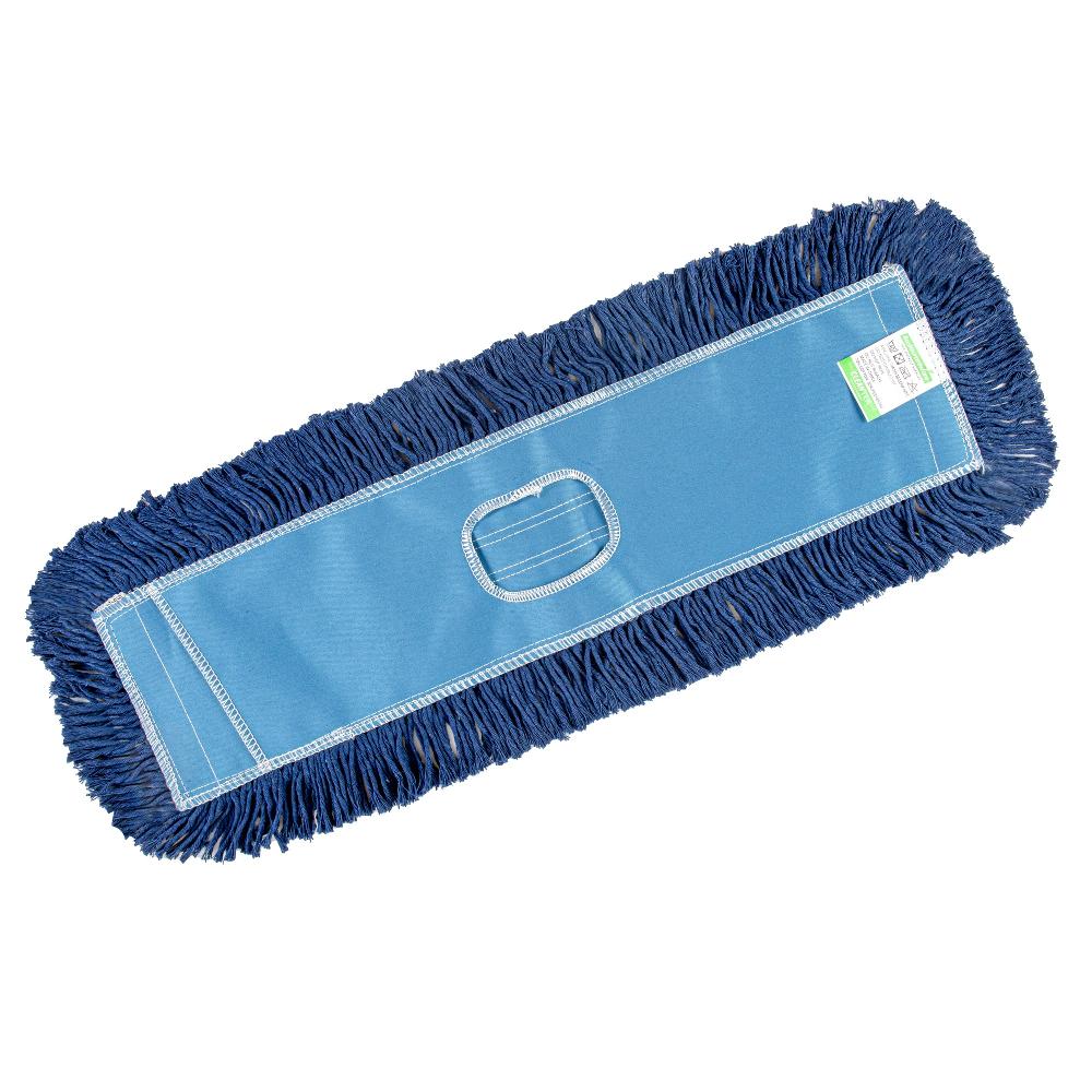 restaurantware Clean Tek Professional Blue Cotton-Poly Dust Mop Head - 24" x 5" - 1 count box