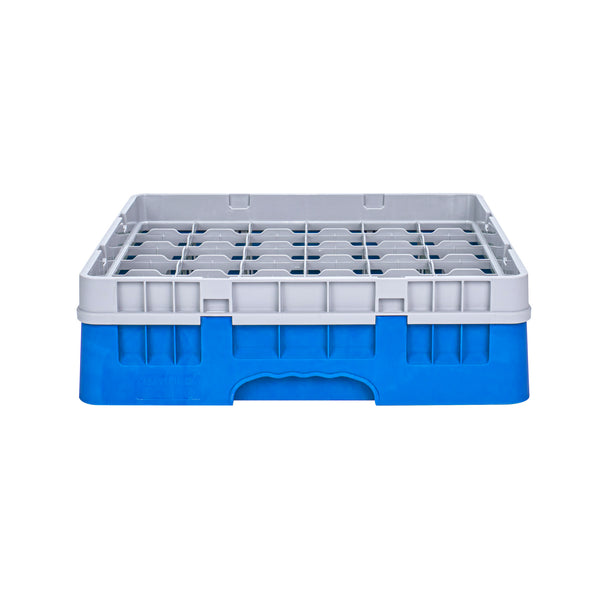 Restaurantware Clean Tek Professional Blue Glass Rack - 36 Compartments 1 Full Drop Extender - 19 3/4" X 19 3/4" X 5 3/4" - 1 Count Box