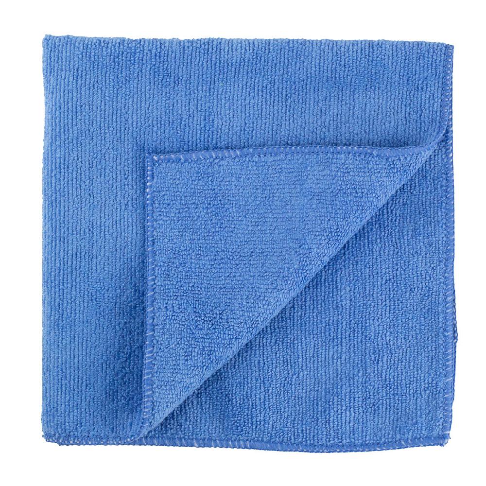 restaurantware Clean Tek Professional Blue Microfiber Cleaning Cloth - 16" x 16" - 100 count box