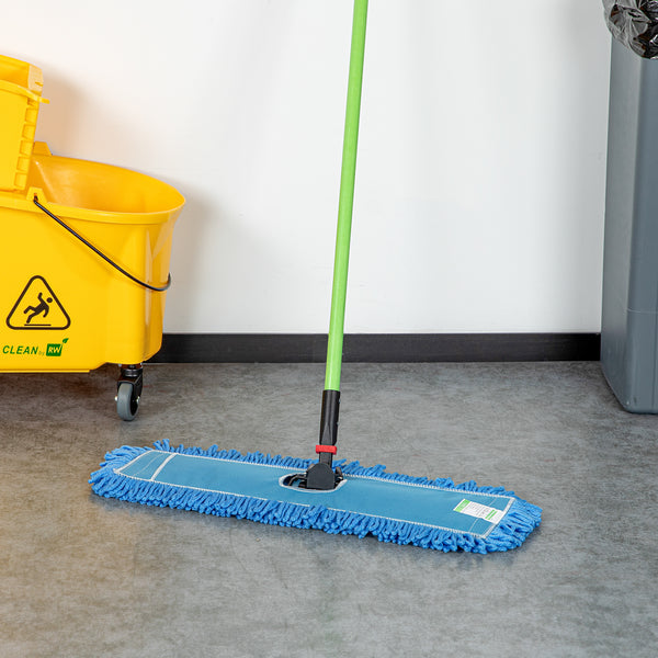 Restaurantware Clean Tek Professional Blue Microfiber Dust / Dry Mop Head - Looped - 24" - 1 Count Box