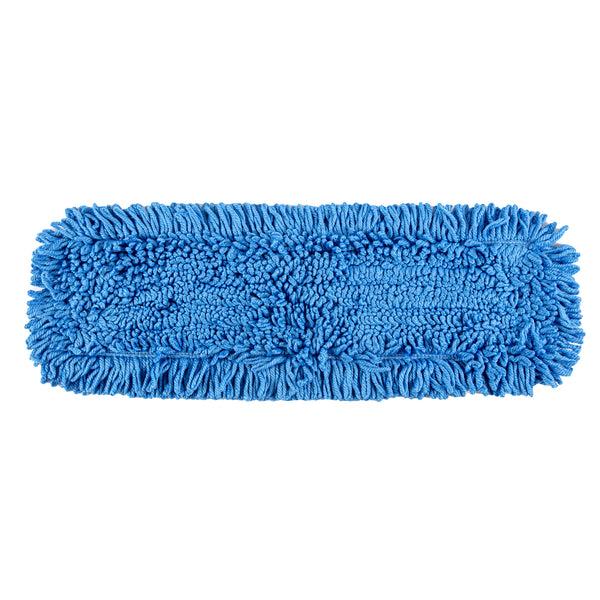 Restaurantware Clean Tek Professional Blue Microfiber Dust / Dry Mop Head - Looped - 24" - 1 Count Box