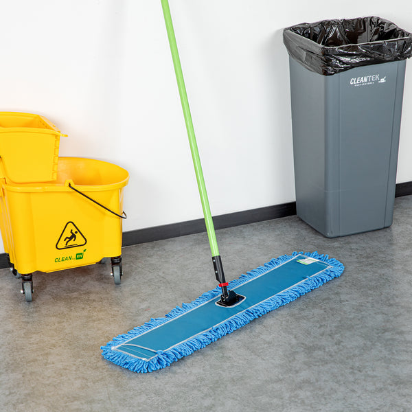 Restaurantware Clean Tek Professional Blue Microfiber Dust / Dry Mop Head - Looped - 36" - 1 Count Box
