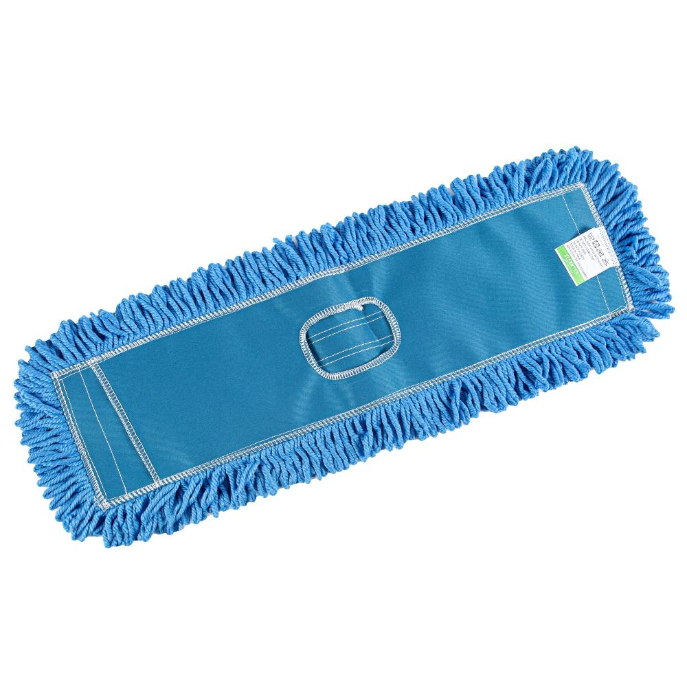 restaurantware Clean Tek Professional Blue Microfiber Dust / Dry Mop Head - Looped - 24" - 1 count box