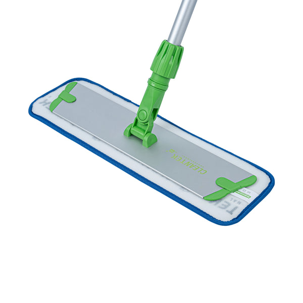 Restaurantware Clean Tek Professional Blue Microfiber Hook And Loop Wet / Dry Mop Pad - Zig Zag - 17 1/2" - 1 Count Box