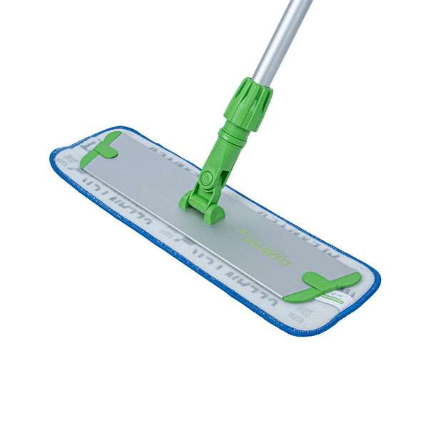 Restaurantware Clean Tek Professional Blue Microfiber Hook And Loop Wet / Dry Mop Pad - 17 1/2" - 1 Count Box