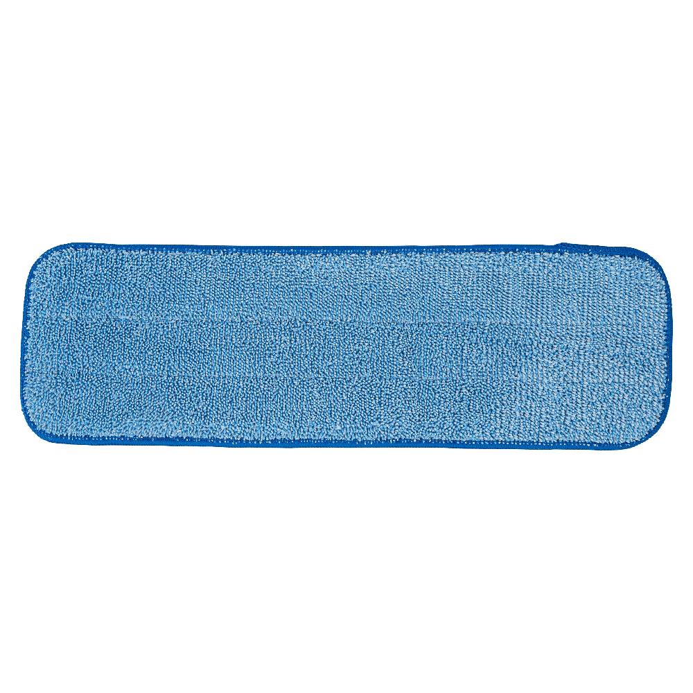 restaurantware Clean Tek Professional Blue Microfiber Hook and Loop Wet / Dry Mop Pad - 17 1/2" - 1 count box