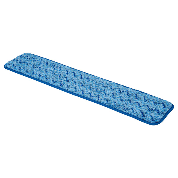 Restaurantware Clean Tek Professional Blue Microfiber Hook And Loop Wet / Dry Mop Pad - Zig Zag - 25 1/2" - 1 Count Box