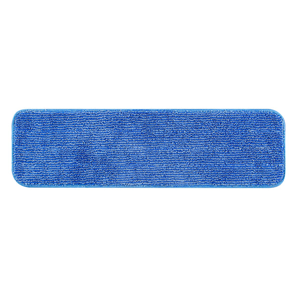 Restaurantware Clean Tek Professional Blue Microfiber Hook And Loop Wet / Dry Mop Pad - 19 3/4" X 5 3/4" - 1 Count Box