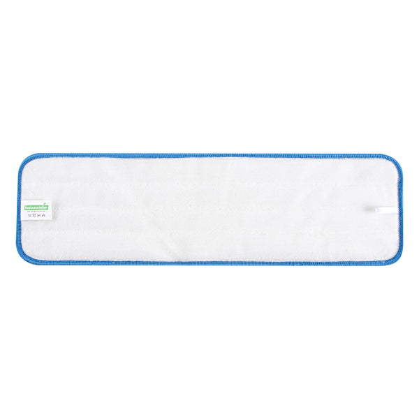 Restaurantware Clean Tek Professional Blue Microfiber Hook And Loop Wet / Dry Mop Pad - 19 3/4" X 5 3/4" - 1 Count Box