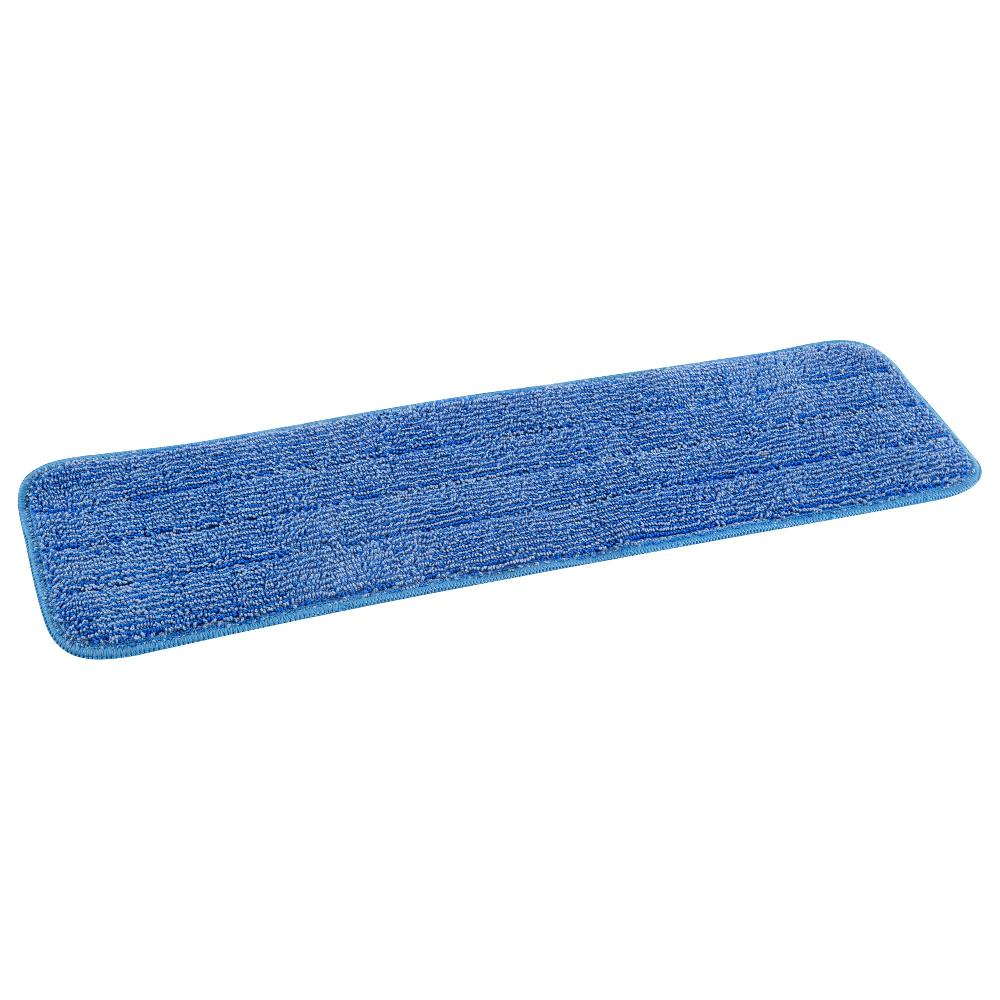 restaurantware Clean Tek Professional Blue Microfiber Hook and Loop Wet / Dry Mop Pad - 19 3/4" x 5 3/4" - 1 count box