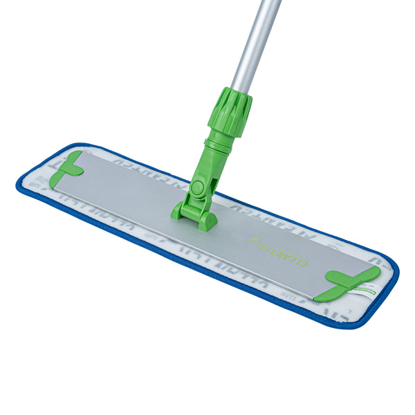 Restaurantware Clean Tek Professional Blue Microfiber Hook And Loop Wet / Dry Mop Pad - Zig Zag - 19 1/2" - 1 Count Box