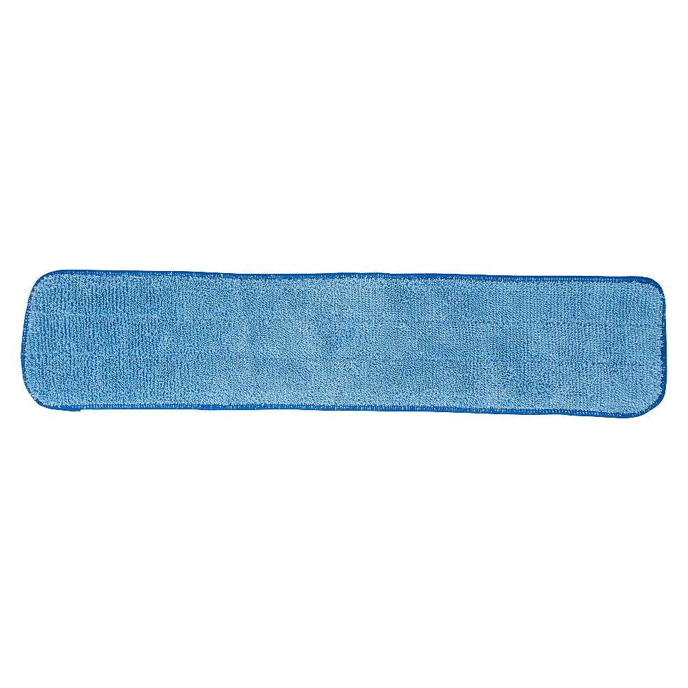 restaurantware Clean Tek Professional Blue Microfiber Hook and Loop Wet / Dry Mop Pad - 25 1/2" - 1 count box