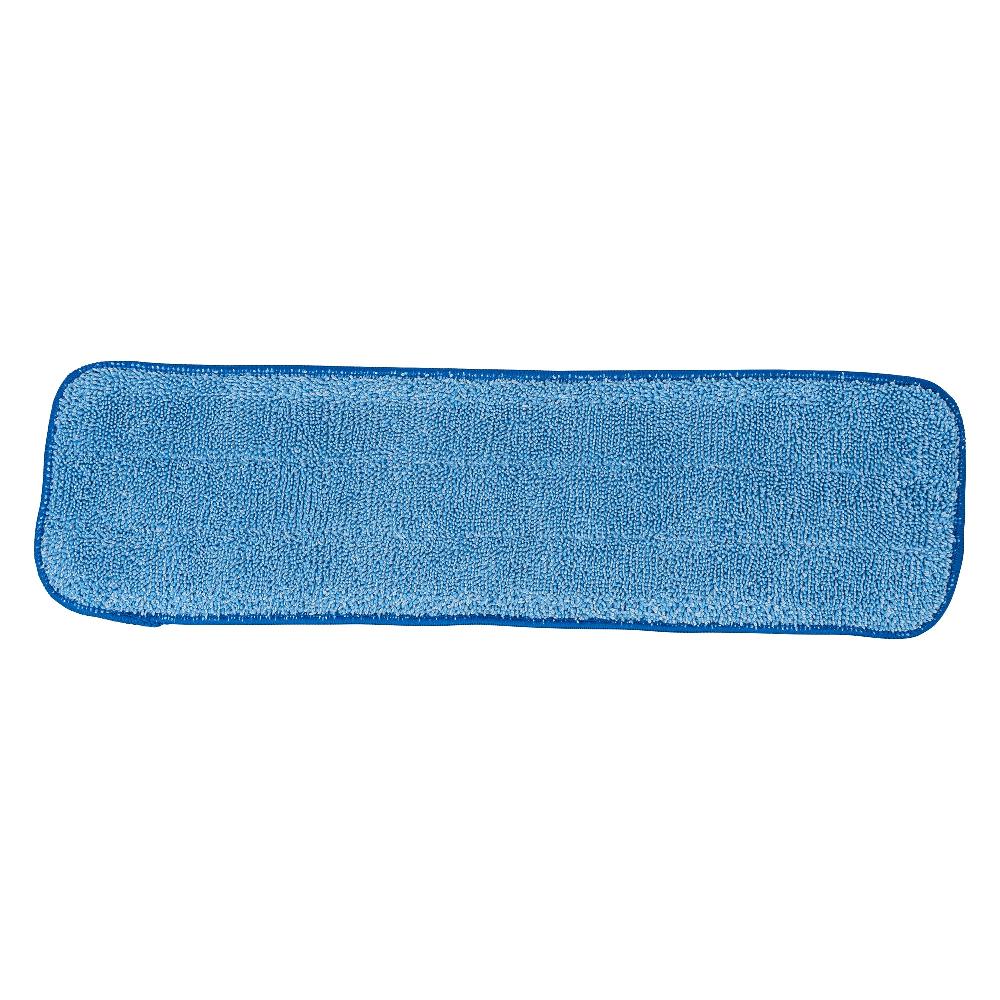 restaurantware Clean Tek Professional Blue Microfiber Hook and Loop Wet / Dry Mop Pad - 19 1/2" - 1 count box