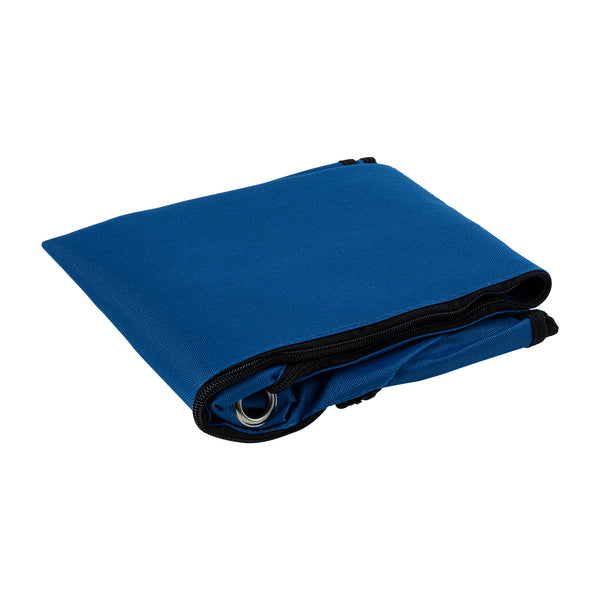 Restaurantware Clean Tek Professional Blue Plastic Bag - With Zipper For Heavy Duty 3-Shelf Janitor Cart - 1 Count Box