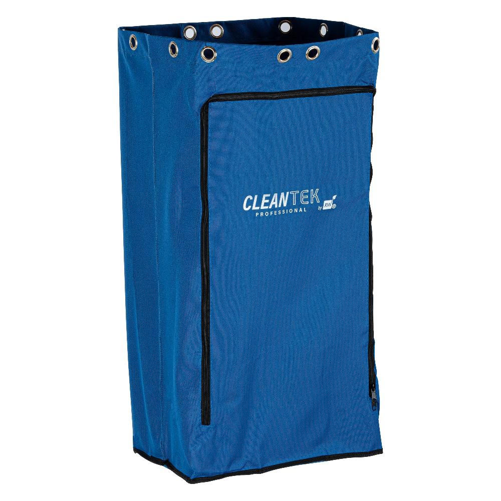 restaurantware Clean Tek Professional Blue Plastic Bag - with Zipper for Heavy Duty 3-Shelf Janitor Cart - 1 count box