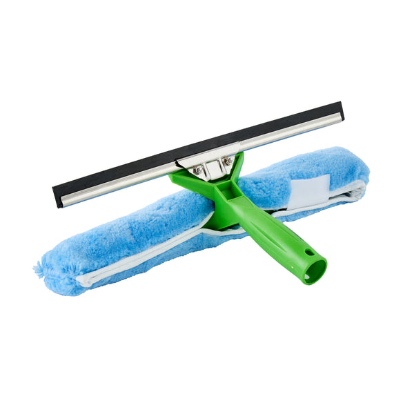 Restaurantware Clean Tek Professional Blue Synthetic Window Squeegee - With Strip Washer Sleeve T-Bar Handle - 15" - 1 Count Box