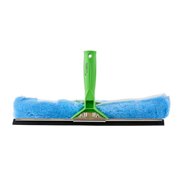 Restaurantware Clean Tek Professional Blue Synthetic Window Squeegee - With Strip Washer Sleeve T-Bar Handle - 15" - 1 Count Box