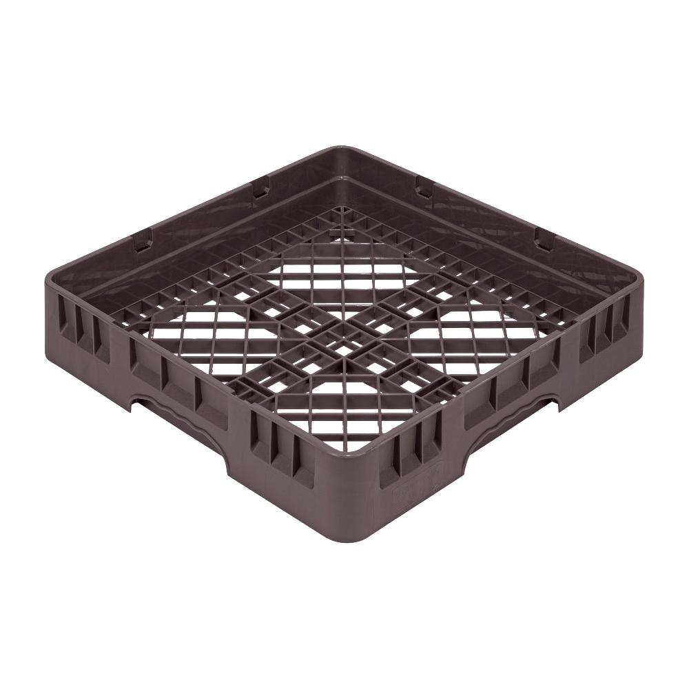 restaurantware Clean Tek Professional Brown Base Rack - with Closed Sides - 19 3/4" x 19 3/4" x 4" - 1 count box