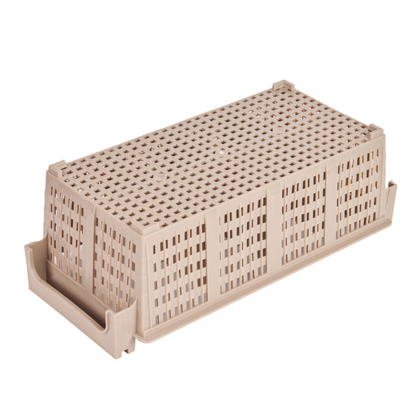 Restaurantware Clean Tek Professional Brown Flatware Rack - 8 Compartments - 16 1/2" X 8 1/4" X 5 3/4" - 1 Count Box