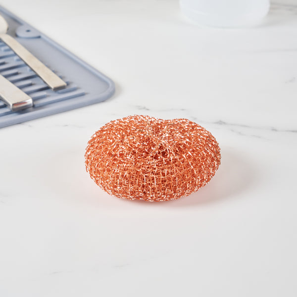 Restaurantware Clean Tek Professional Copper-Coated Steel Scrubber - 120 Count Box