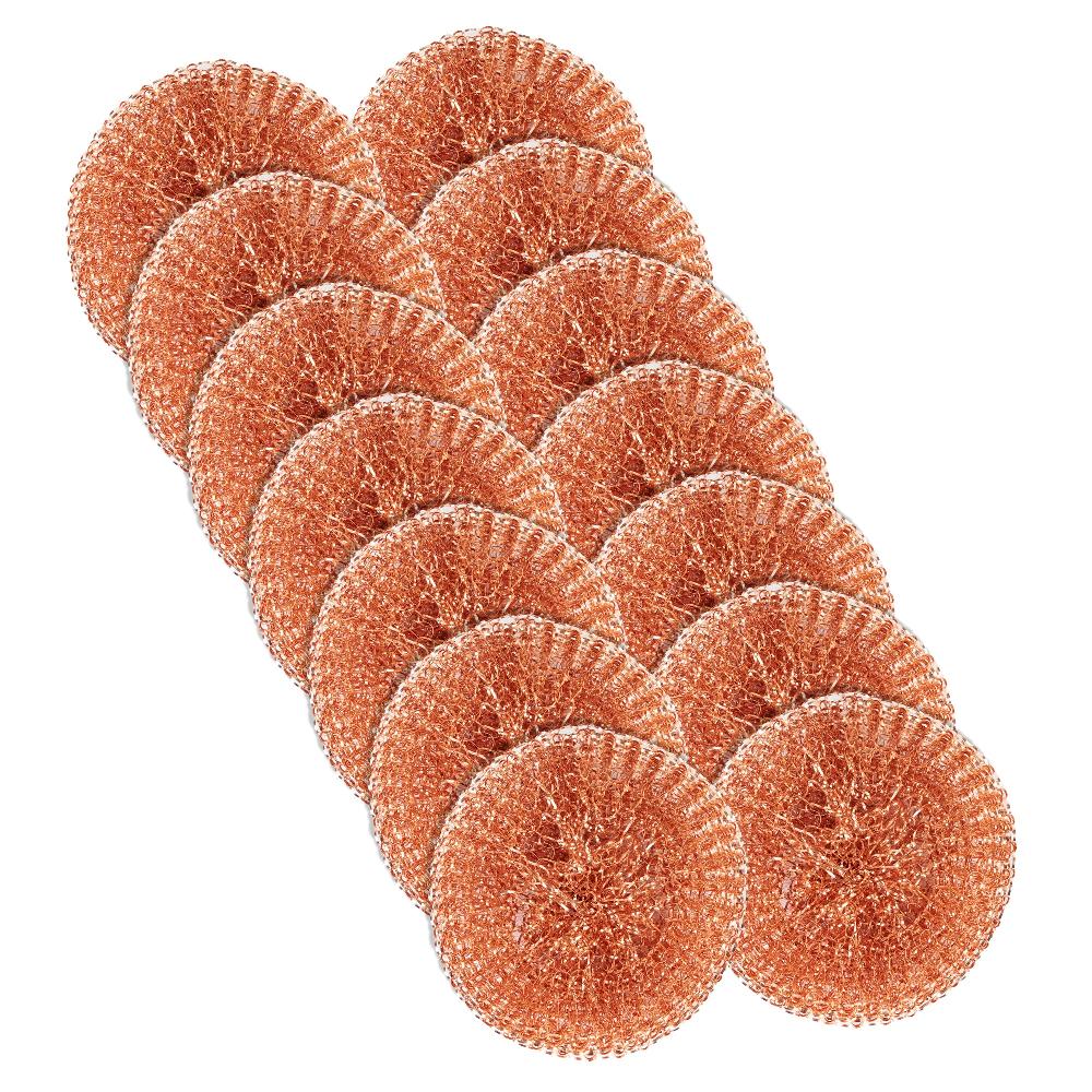 restaurantware Clean Tek Professional Copper-Coated Steel Scrubber - 120 count box