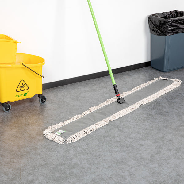 Restaurantware Clean Tek Professional Cotton Dry Dust Mop Head - 59 3/4" X 5" - 1 Count Box