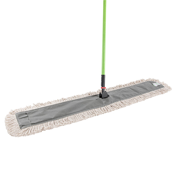 Restaurantware Clean Tek Professional Cotton Dust / Dry Mop - With 64" Handle - 48" X 5" - 1 Count Box