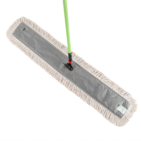 Restaurantware Clean Tek Professional Cotton Dust / Dry Mop - With 64" Handle - 48" X 5" - 1 Count Box