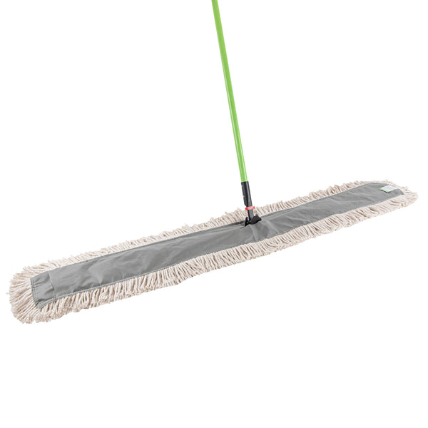 Restaurantware Clean Tek Professional Cotton Dust / Dry Mop - With 64" Handle - 59 3/4" X 5" - 1 Count Box