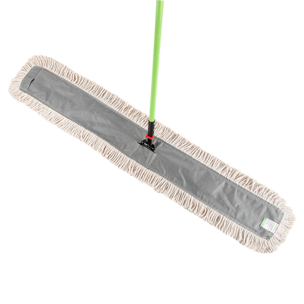 Restaurantware Clean Tek Professional Cotton Dust / Dry Mop - With 64" Handle - 59 3/4" X 5" - 1 Count Box
