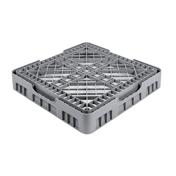 Restaurantware Clean Tek Professional Gray Base Rack - With Closed Sides - 19 3/4" X 19 3/4" X 4" - 1 Count Box