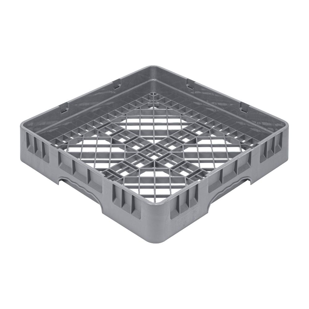 restaurantware Clean Tek Professional Gray Base Rack - with Closed Sides - 19 3/4" x 19 3/4" x 4" - 1 count box